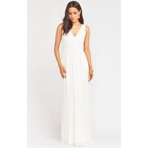 show me your mumu grace maxi dress ivory white beaded women small